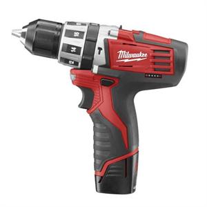 Milwaukee, M12 Cordless LITHIUM-ION 3/8" Hammer Drill Driver Kit, 2411-22