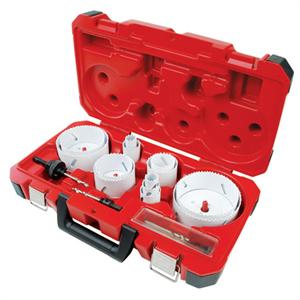 Milwaukee, 18-pc Master Plumbers Ice Hardened Hole Saw Kit, 49-22-4155