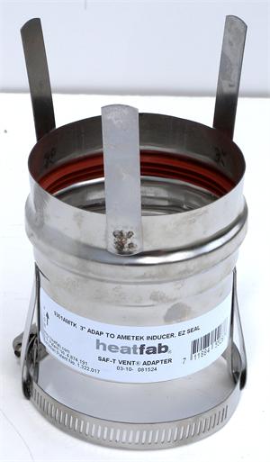 9301AMTK Heat-Fab 3" Saf-T Vent Seal Ametek Inducer Adapter