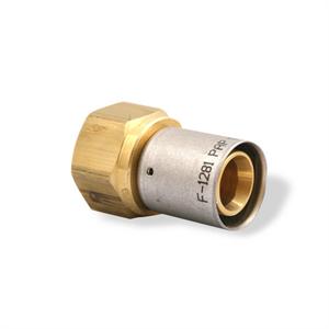 Uponor MLC Press Fitting Brass Female Threaded Adapter, 5/8" MLC Tubing x 3/4" NPT: D4576375