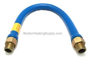 Dormont 1" x 36" Commercial Gas Flex w. Quick Disconnect & Restraining Cable - Blue