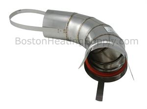 93WMSTLV Heat-Fab 3" Saf-T Vent Seal Weil-Mcclain GV2 Elbow/Vertical Adapter